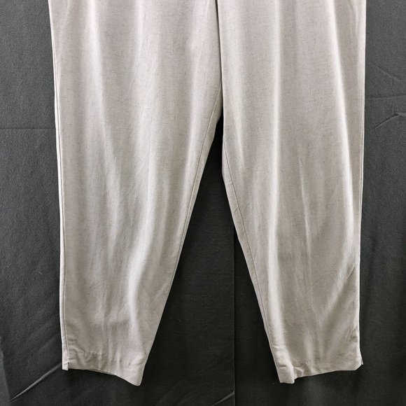 Vintage High Waisted Slub Cotton Breathable Relaxed Pants Womens Size 30 Oatmeal - Picture 4 of 12